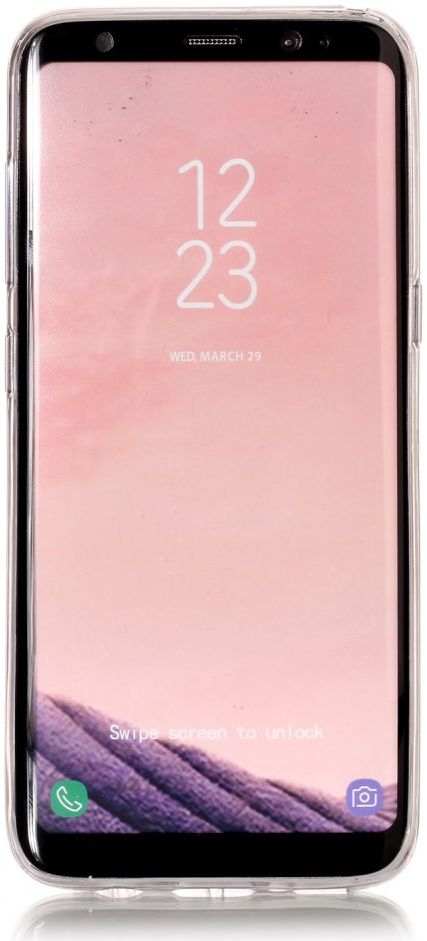 Samsung Galaxy S8 TPU Back Cover Roze Wit afbeelding 3