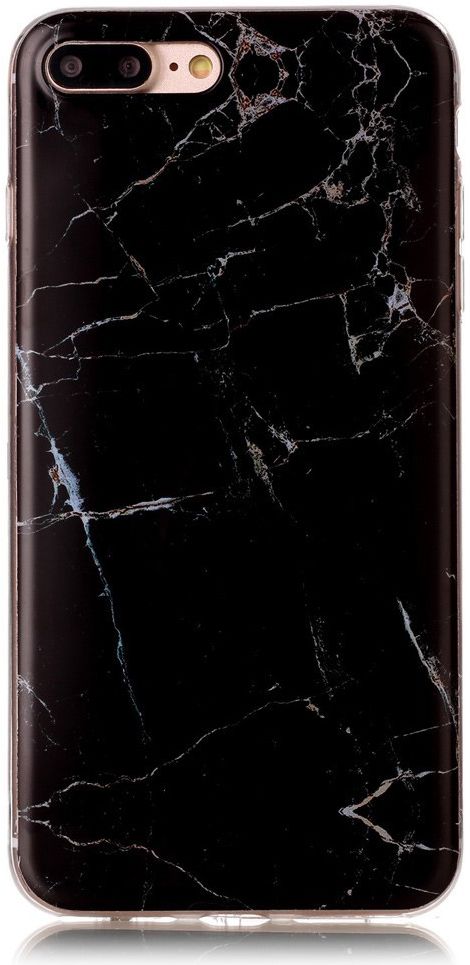 Apple iPhone 7 / 8 Plus TPU Hoesje Marmer Zwart afbeelding 1