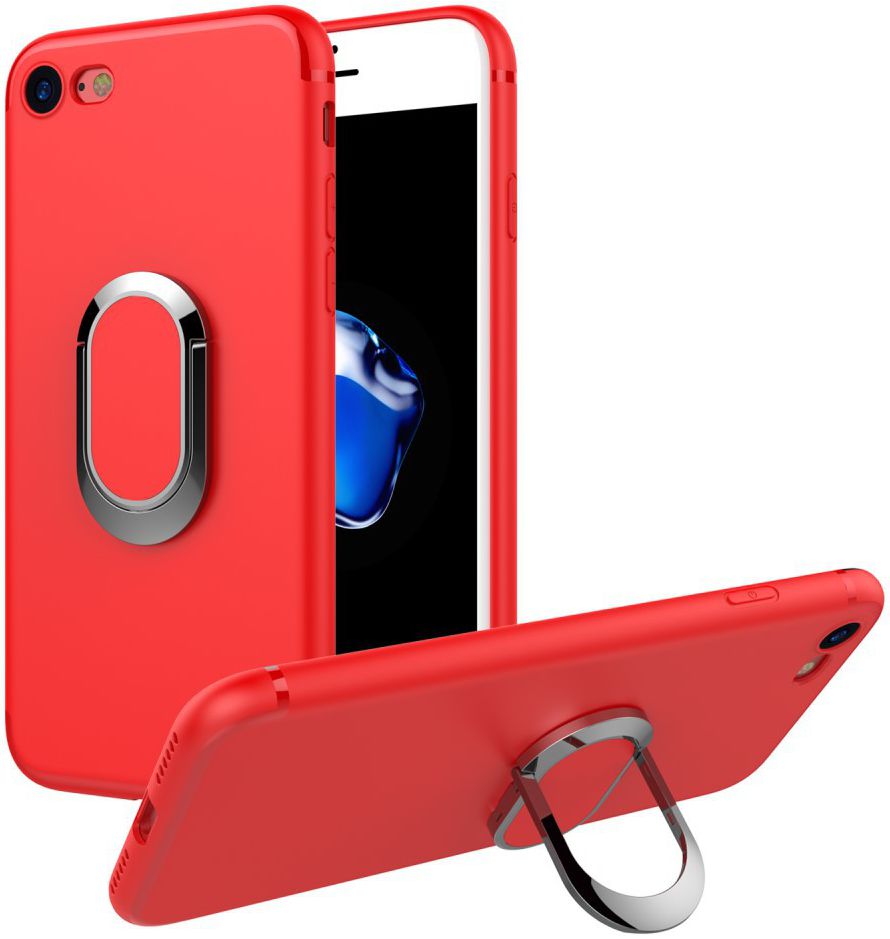 Apple iPhone 7 / 8 Hoesje met Magneet voor Houders Rood afbeelding 2