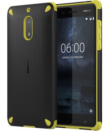 Nokia CC-501 Rugged Impact Case Nokia 6 Lemon Black Hoesjes