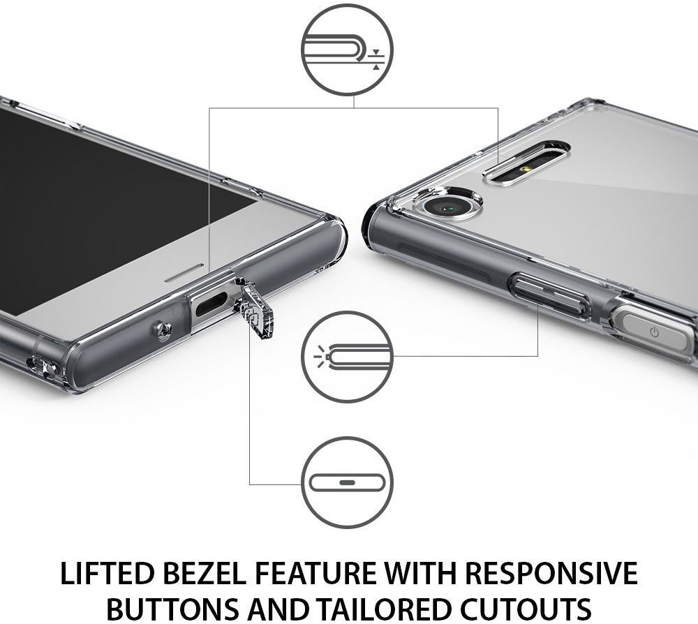 Ringke Fusion Sony Xperia XZ1 Hoesje Smoke Black afbeelding 4