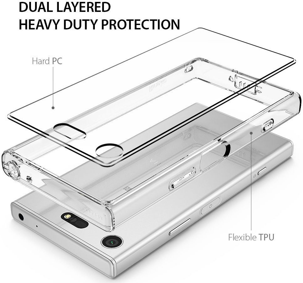 Ringke Fusion Sony Xperia XZ1 Compact Hoesje Clear afbeelding 2