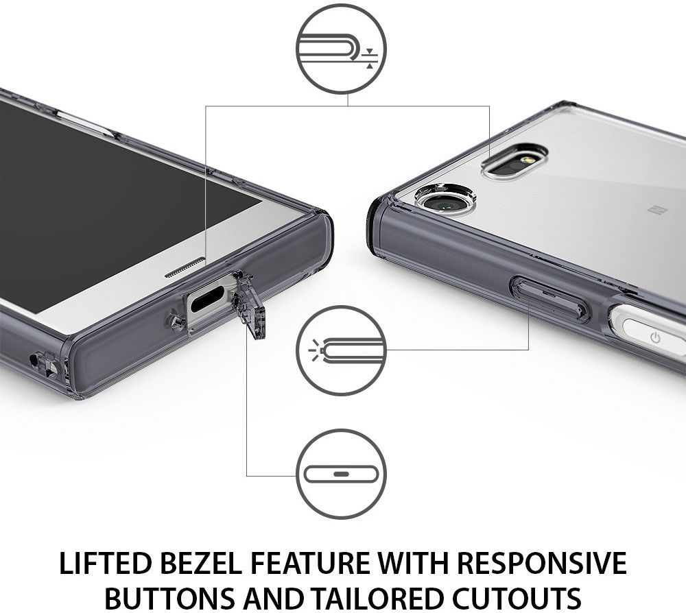 Ringke Fusion Sony Xperia XZ1 Compact Hoesje Smoke Black afbeelding 2