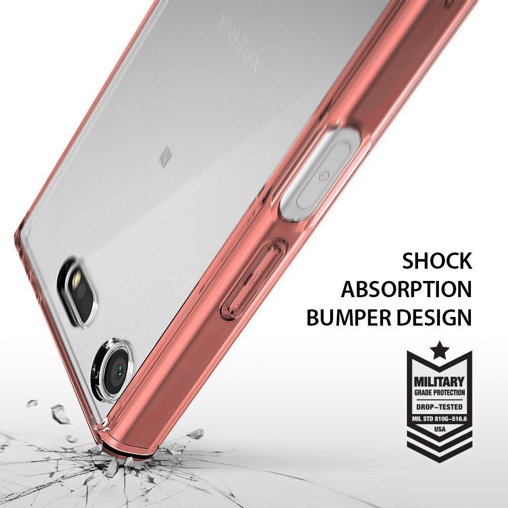 Ringke Fusion Sony Xperia XZ1 Compact Hoesje Rose Gold afbeelding 2