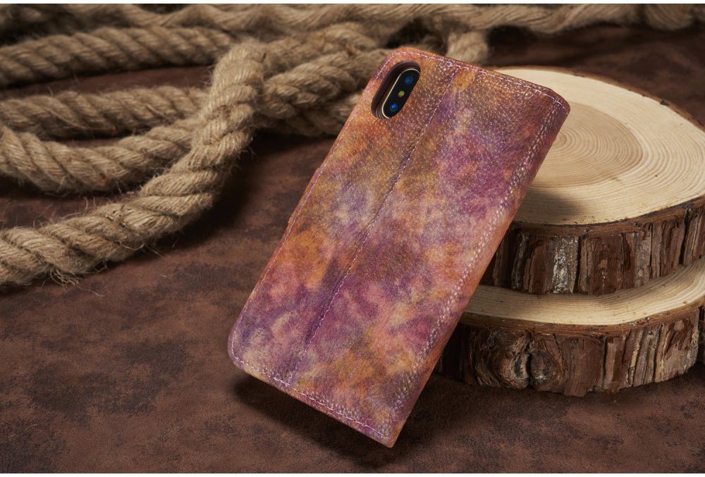 Apple iPhone X Bos Portemonnee Hoesje Bruin afbeelding 17