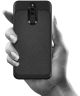 Huawei Mate 10 Lite Hoesje met Kunstleer Coating Zwart