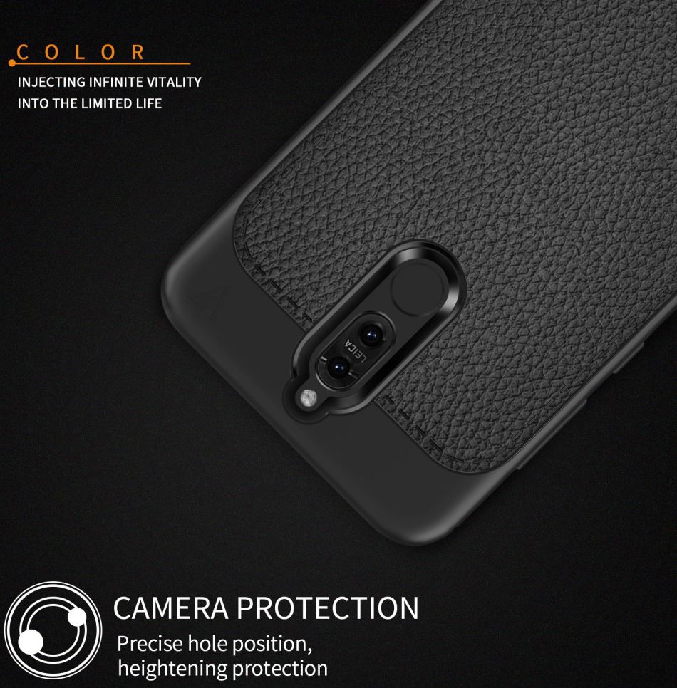 Huawei Mate 10 Lite Hoesje met Kunstleer Coating Zwart afbeelding 3