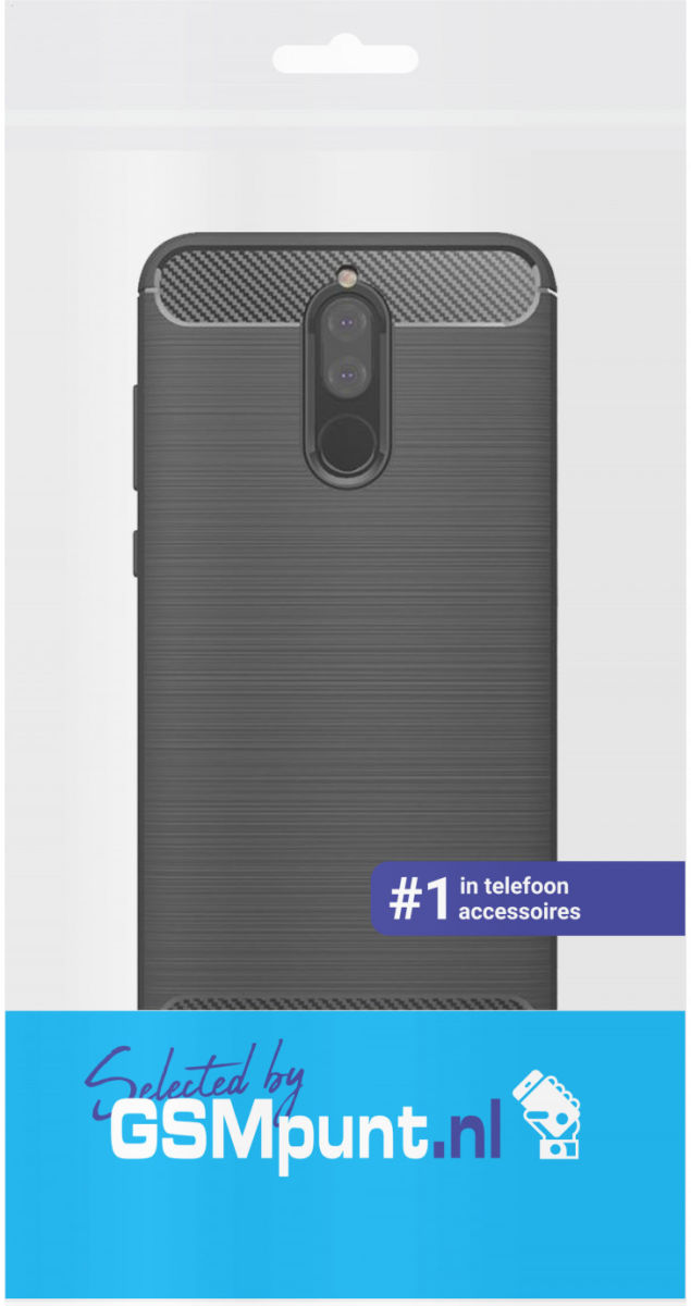 Huawei Mate 10 Lite Geborsteld TPU Hoesje Zwart afbeelding 2