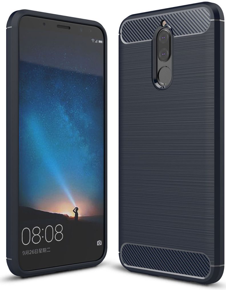 Huawei Mate 10 Lite Geborsteld TPU Hoesje Blauw afbeelding 1