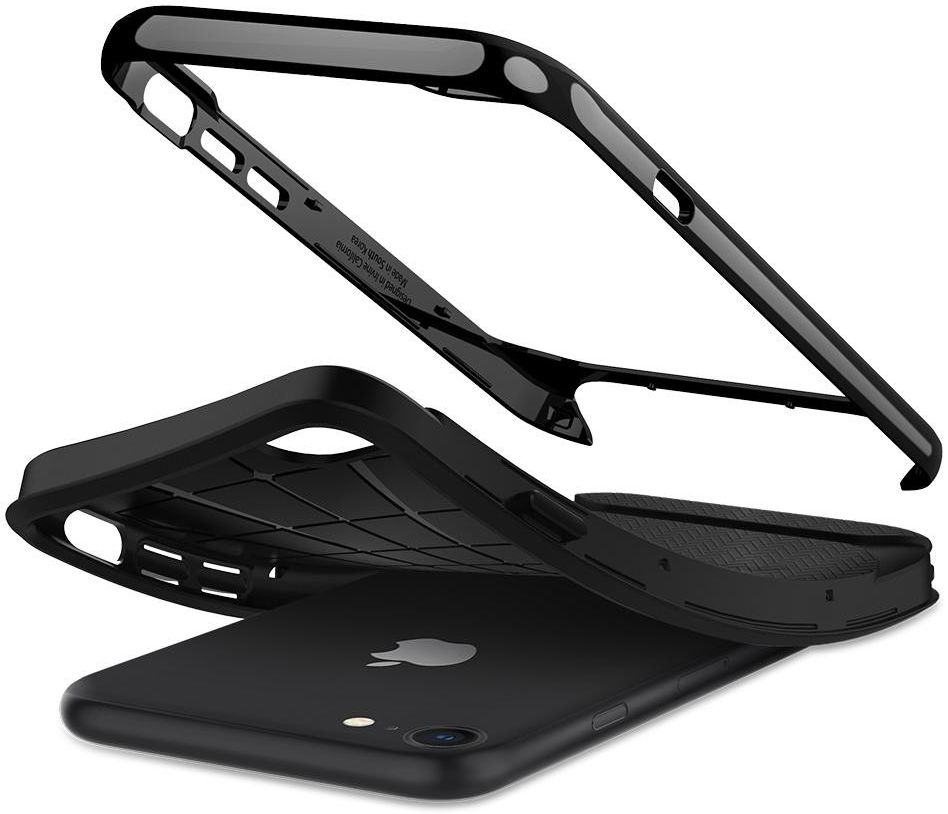Spigen Neo Hybrid Herringbone iPhone 7 / 8 Hoesje Zwart afbeelding 2