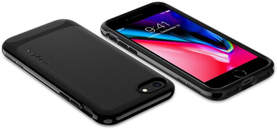 Spigen Neo Hybrid Herringbone iPhone 7 / 8 Hoesje Zwart afbeelding 4