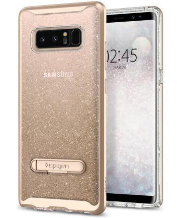 Spigen Crystal Hybrid Glitter Hoesje Samsung Galaxy Note 8 Goud Hoesjes
