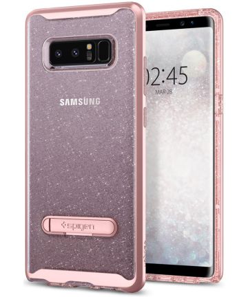 Spigen Crystal Hybrid Glitter Hoesje Samsung Galaxy Note 8 Roze Hoesjes