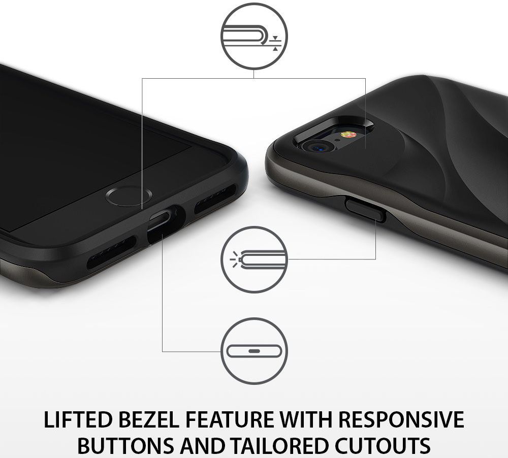 Ringke Wave Apple iPhone 7 / 8 Hoesje Gunmetal afbeelding 6
