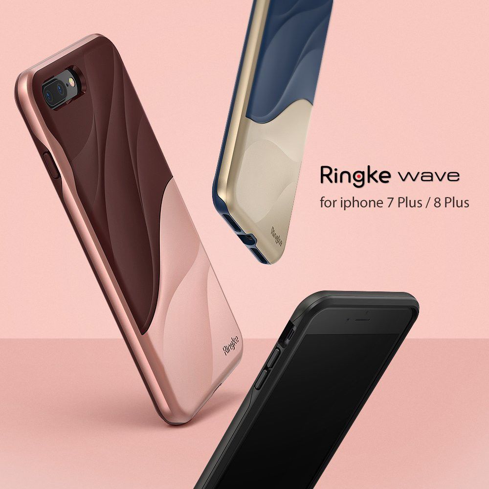 Ringke Wave Apple iPhone 7 Plus / 8 Plus Hoesje Rose Gold afbeelding 5