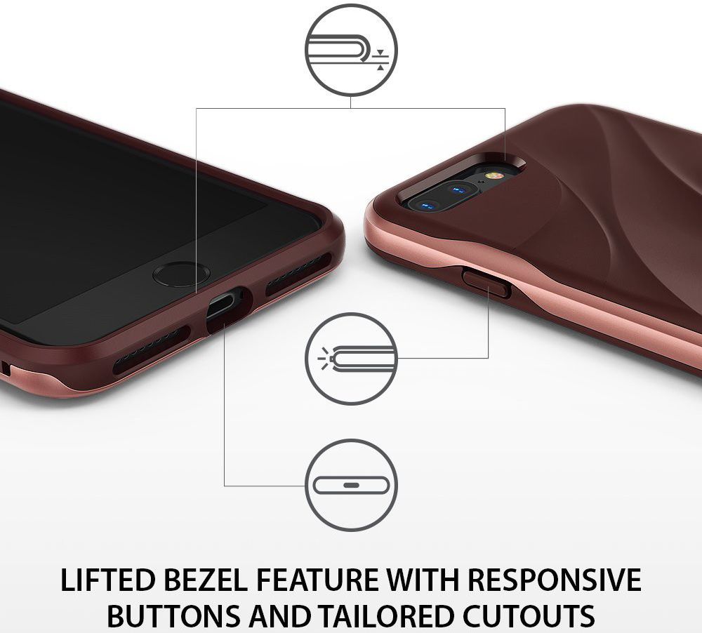 Ringke Wave Apple iPhone 7 Plus / 8 Plus Hoesje Rose Gold afbeelding 6