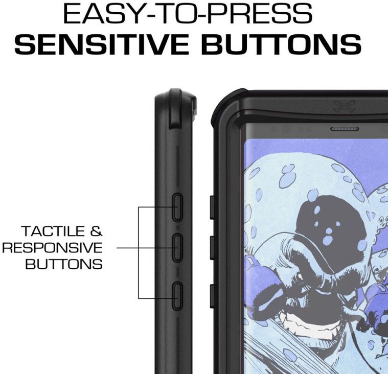Ghostek Nautical 2 Waterbestendig Hoesje Samsung Galaxy Note 8 Zwart afbeelding 8