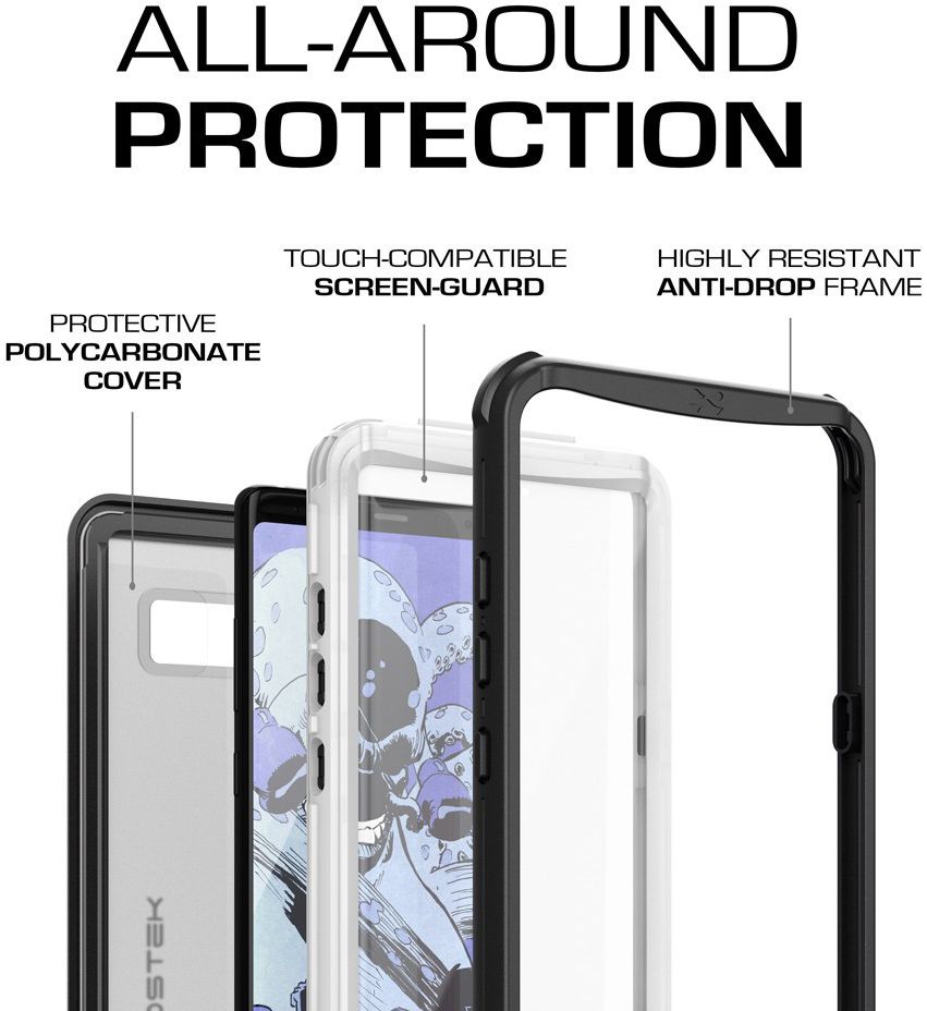 Ghostek Nautical 2 Waterbestendig Hoesje Samsung Galaxy Note 8 Wit afbeelding 2