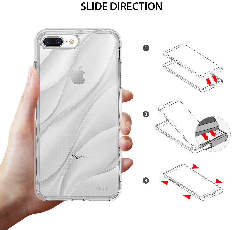 Ringke Flow iPhone 7 Plus / 8 Plus Hoesje Transparant afbeelding 5