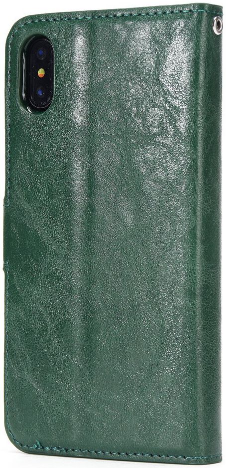 Apple iPhone X / XS Bookcase en Backcover 2-in-1 Hoesje Groen afbeelding 4