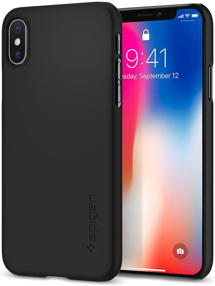 Spigen Thin Fit Case voor Apple iPhone X Black afbeelding 1