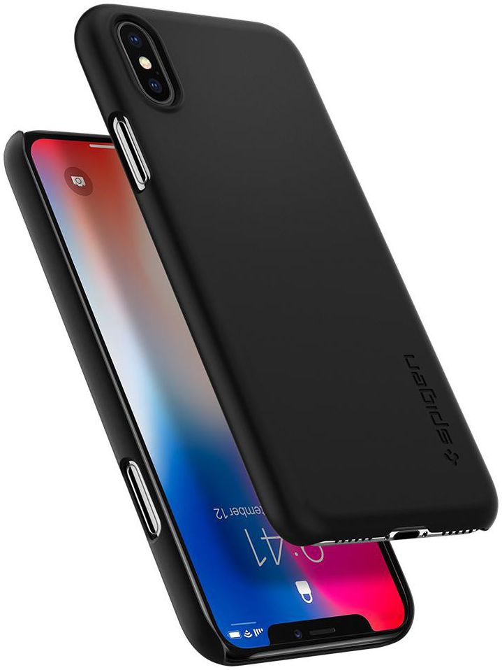 Spigen Thin Fit Case voor Apple iPhone X Black afbeelding 2
