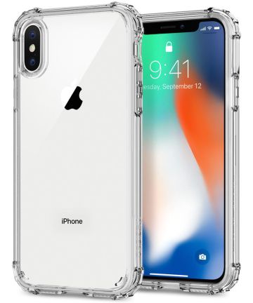 Spigen Crystal Shell Clear crystal iPhone X Hoesjes