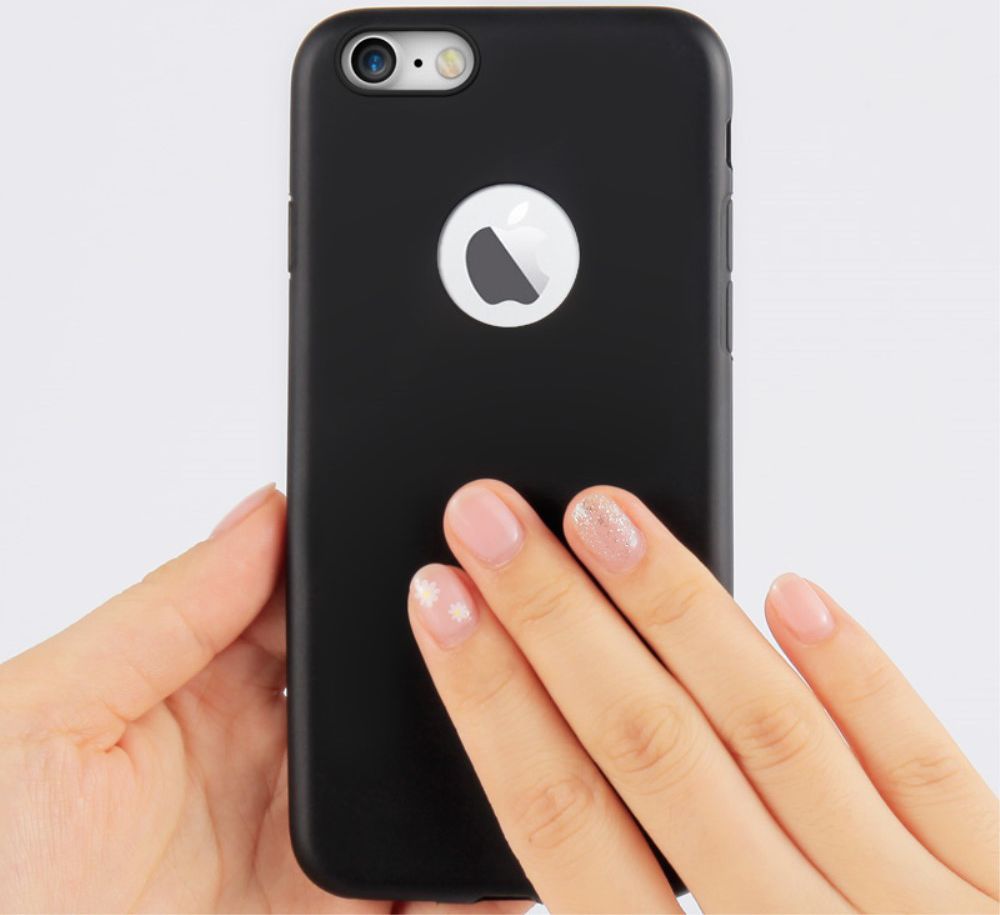Apple iPhone 7 / 8 Frosted Siliconen Hoesje Zwart afbeelding 2