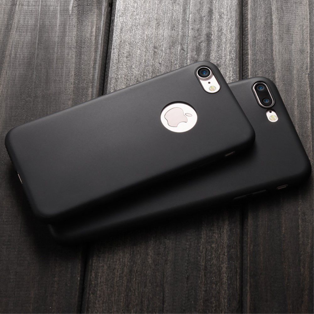 Apple iPhone 7 / 8 Frosted Siliconen Hoesje Zwart afbeelding 3