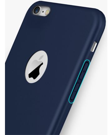 Apple iPhone 8 Frosted Siliconen Hoesje Blauw Hoesjes