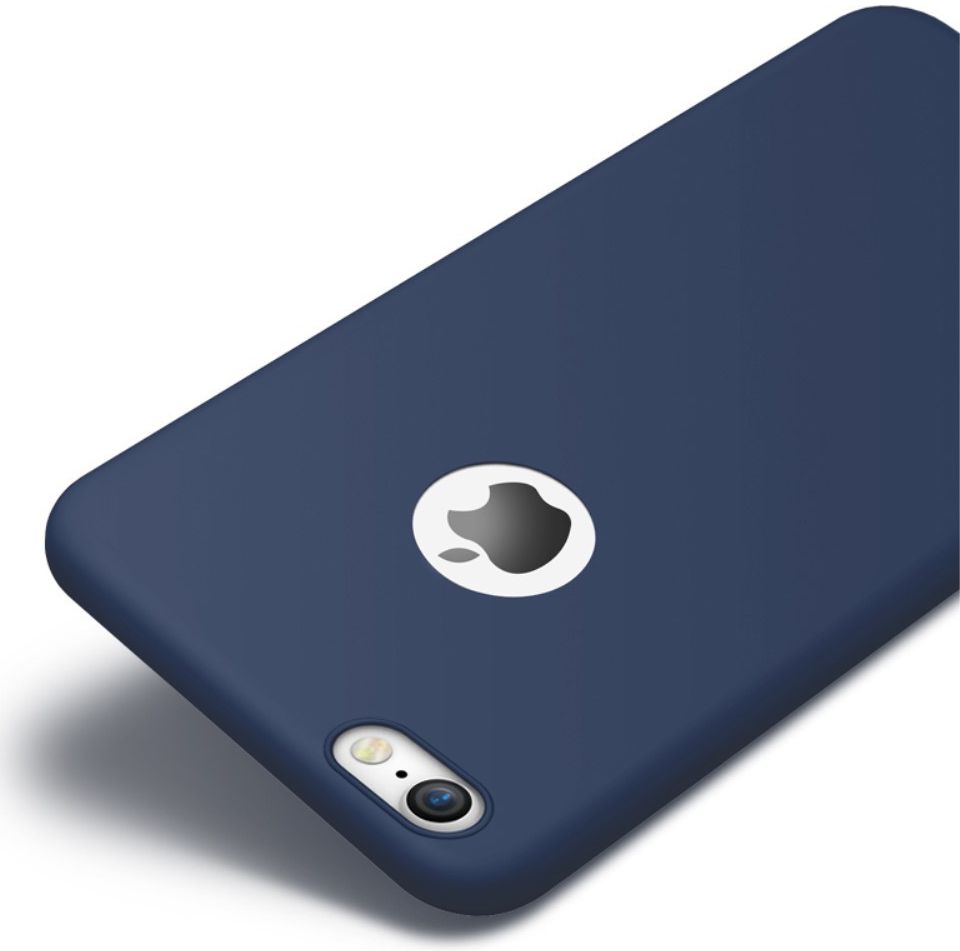 Apple iPhone 8 Frosted Siliconen Hoesje Blauw afbeelding 3