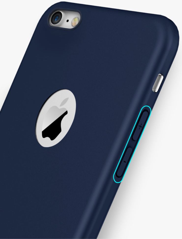 Apple iPhone 8 Frosted Siliconen Hoesje Blauw afbeelding 1