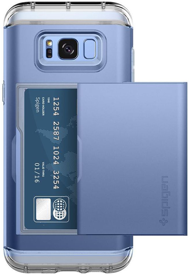Spigen Crystal Wallet Hoesje Samsung Galaxy S8 Blue Coral afbeelding 1
