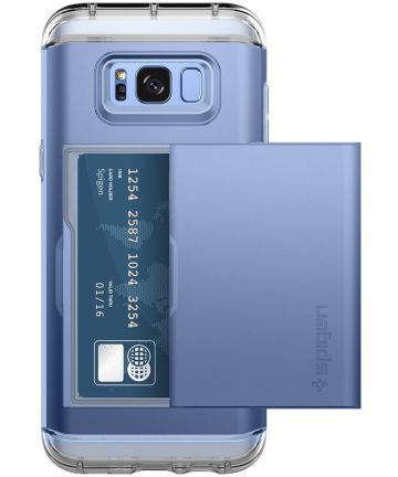 Spigen Crystal Wallet Hoesje Samsung Galaxy S8 Plus Blue Coral Hoesjes