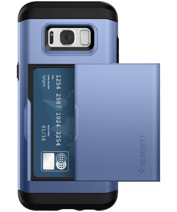 Spigen Slim Armor Hoesje met Kaarthouder Galaxy S8 Plus Blue Coral Hoesjes