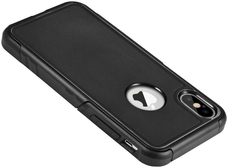Apple iPhone X Stijlvol Hybride Hoesje Zwart afbeelding 5