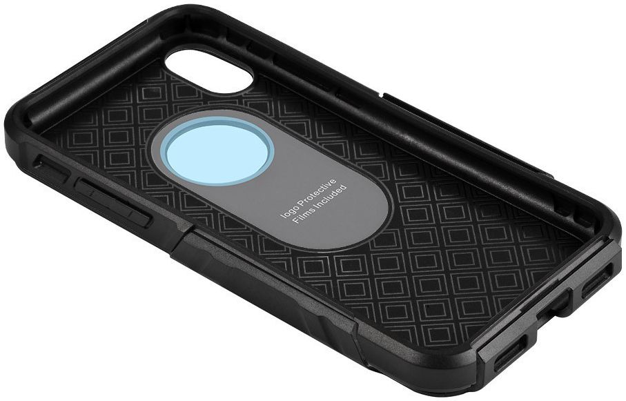 Apple iPhone X Stijlvol Hybride Hoesje Zwart afbeelding 6