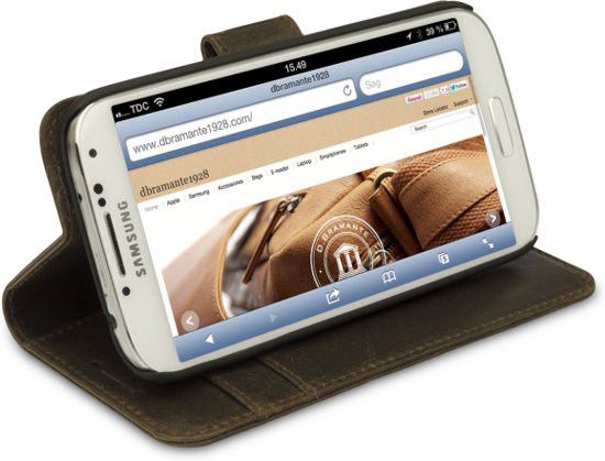 dbramante1928 Lederen Hoesje Galaxy S4 - Copenhagen - Hunter Dark afbeelding 2