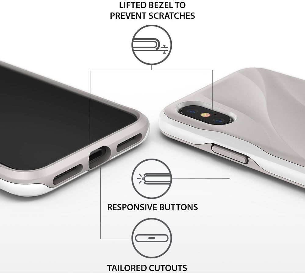Ringke Wave Apple iPhone X Hoesje White afbeelding 7