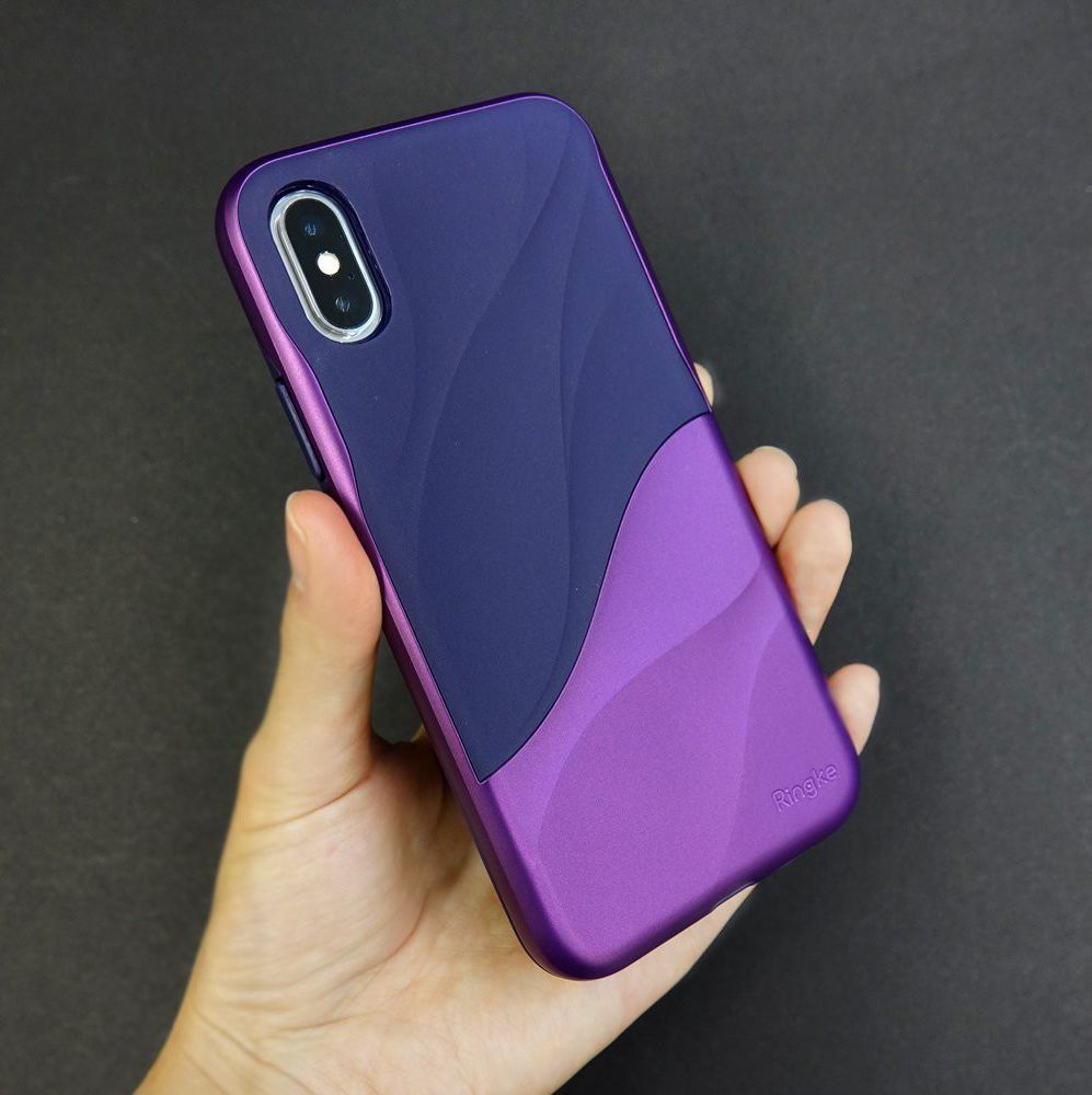 Ringke Wave Apple iPhone X Hoesje Metallic Purple afbeelding 2