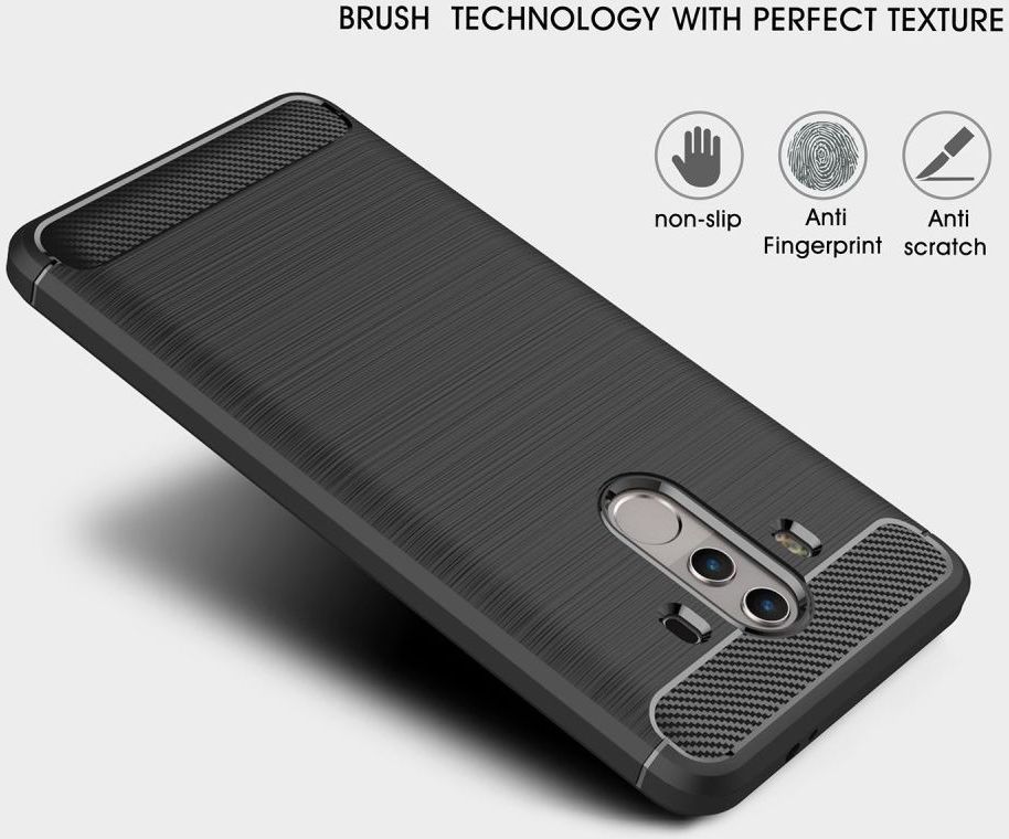 Huawei Mate 10 Pro Geborsteld TPU Hoesje Zwart afbeelding 4