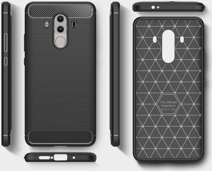 Huawei Mate 10 Pro Geborsteld TPU Hoesje Zwart afbeelding 6