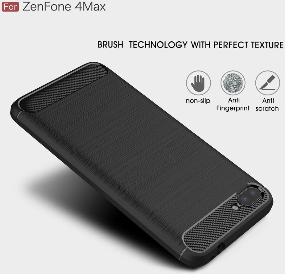 Asus Zenfone 4 Max 5.5 Carbon Hoesje Zwart afbeelding 4