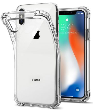 Spigen Rugged Crystal Case Apple iPhone X Transparant Hoesjes