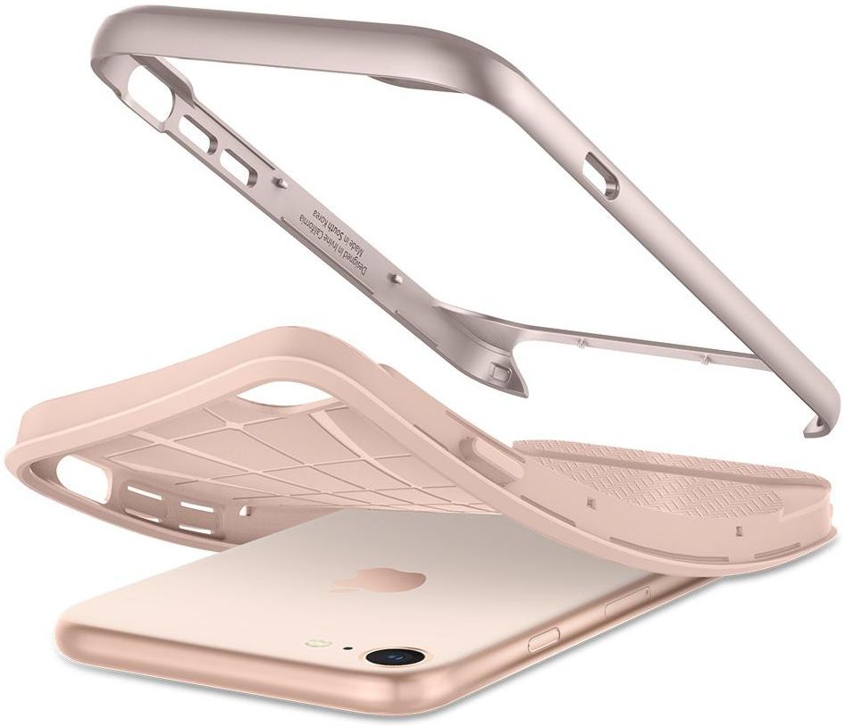 Spigen Neo Hybrid Herringbone Hoesje iPhone 8 Pale Dogwood afbeelding 2