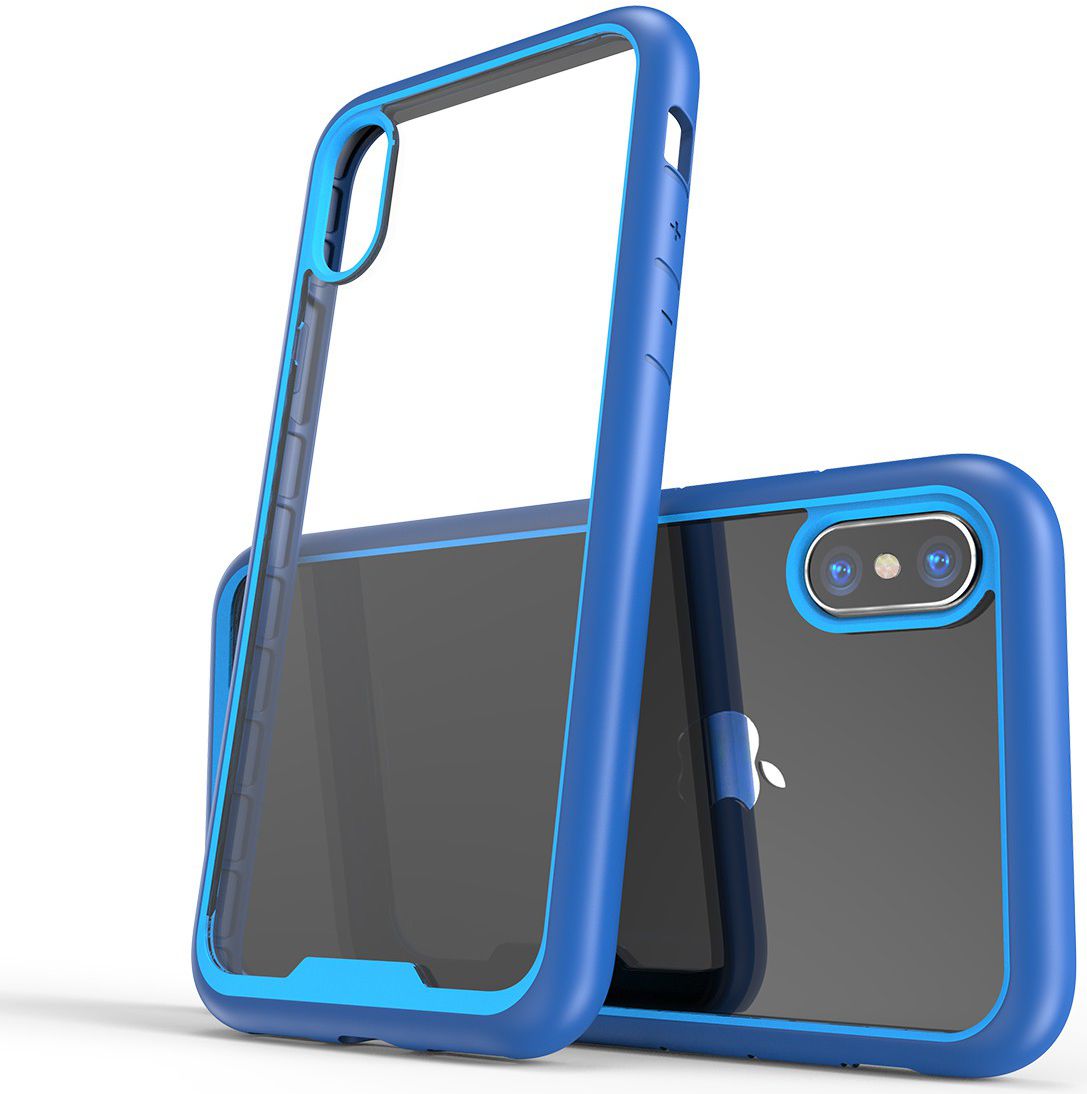 Apple iPhone X Hoesje Armor Hoesje Blauw afbeelding 6