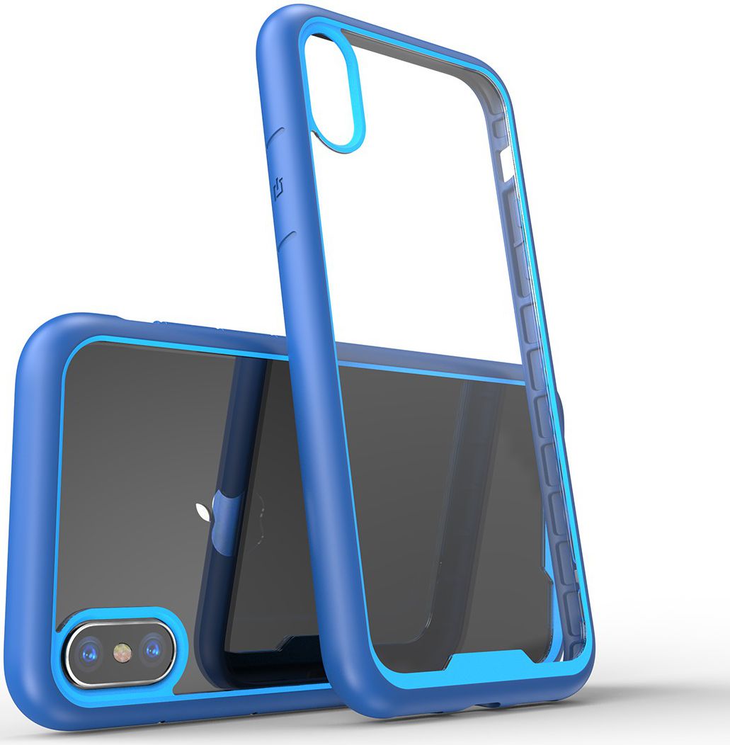 Apple iPhone X Hoesje Armor Hoesje Blauw afbeelding 1