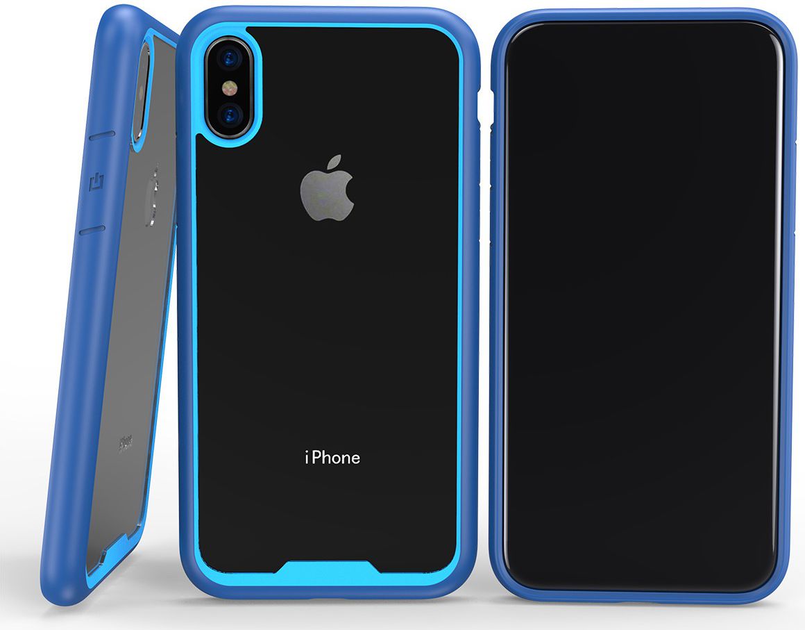 Apple iPhone X Hoesje Armor Hoesje Blauw afbeelding 7