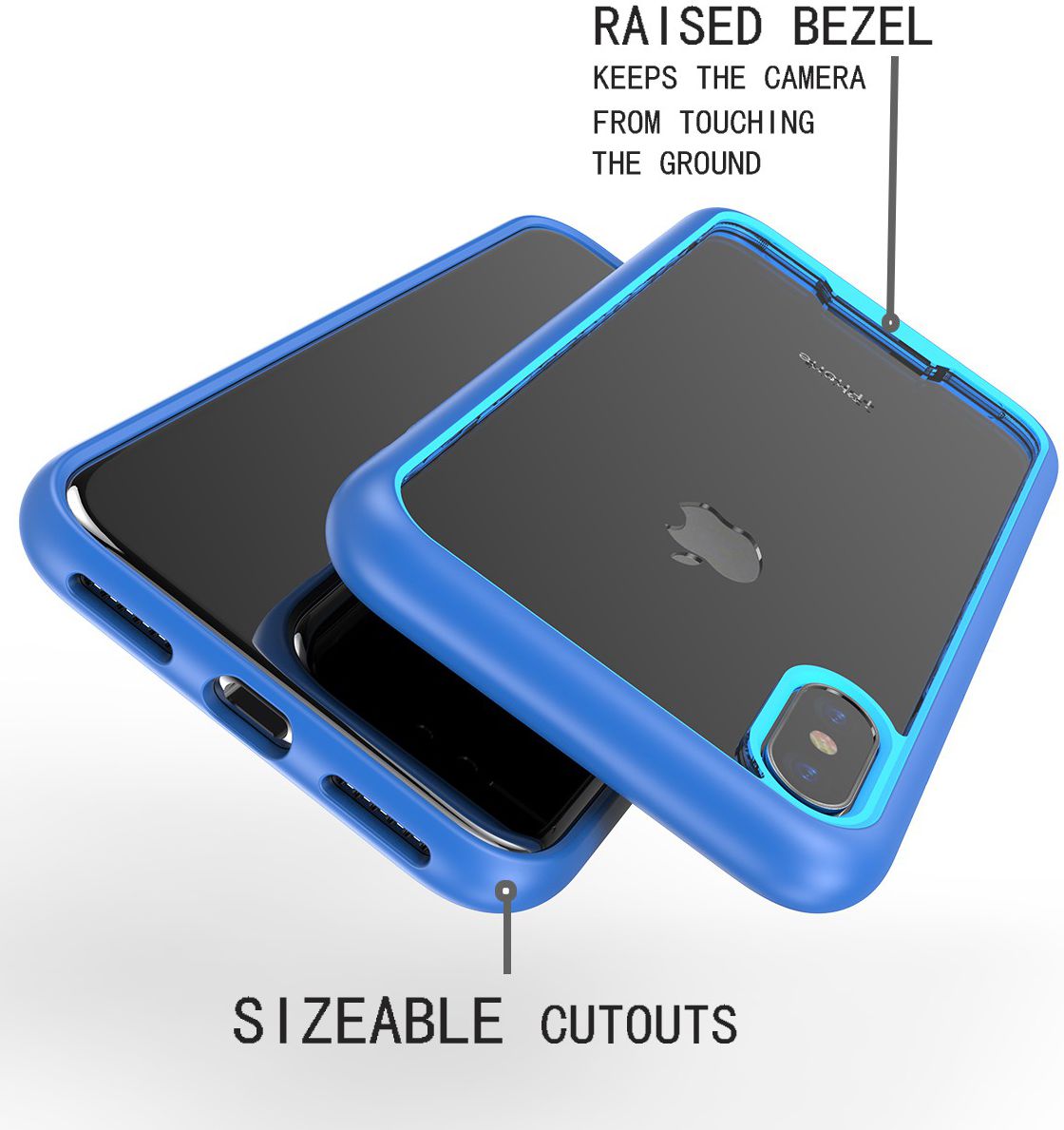 Apple iPhone X Hoesje Armor Hoesje Blauw afbeelding 3
