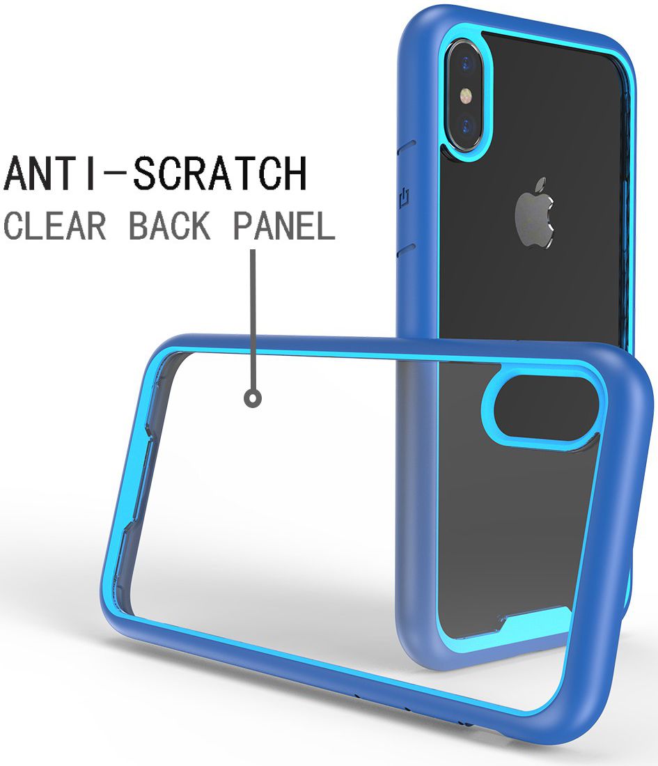 Apple iPhone X Hoesje Armor Hoesje Blauw afbeelding 4